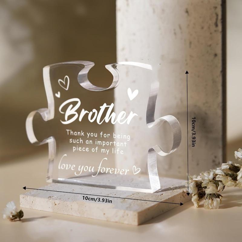 Best Brother Gift: Acrylic Block – Christmas/Birthday/Graduation (From Sister, Wedding Gift Option).