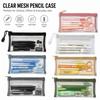 Transparent Pen Bag Square Shape Stationery Pouch Portable Storage Pouch  Beauty Tool Storage