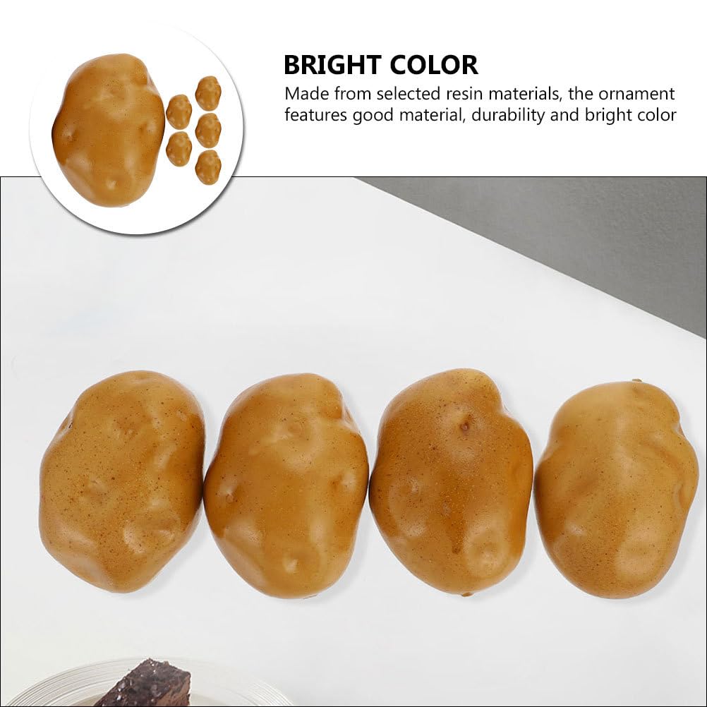 Amosfun 9cm Fake Potato Realistic Fake Lightweight Styrofoam Perfect for Photo Store Kitchen Pretend and Harvest Model, Potato, Model, Shoots,