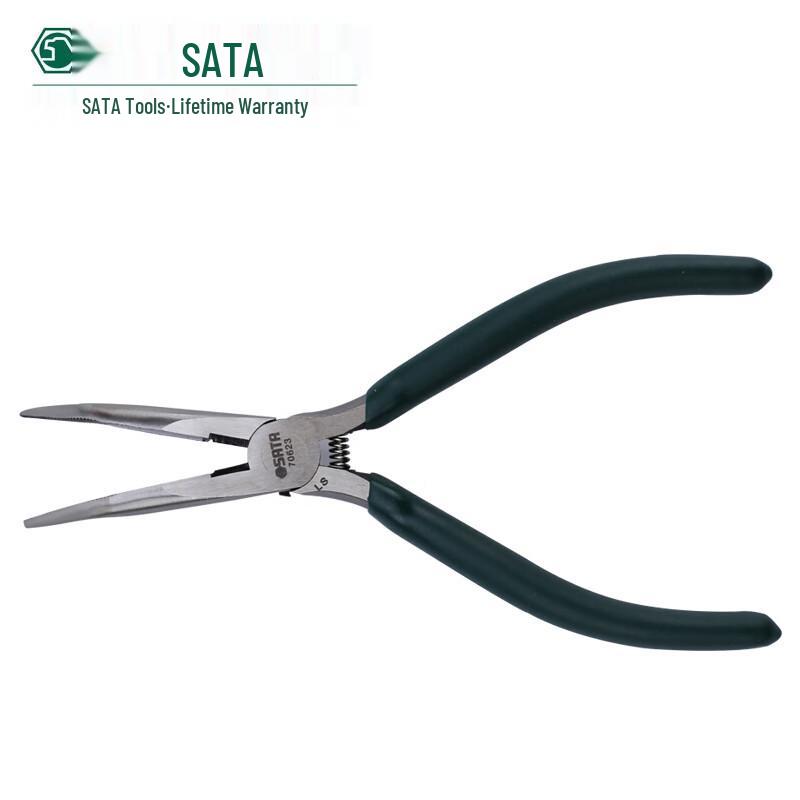 SATA Bent Nose Electronic Pliers 6 inch