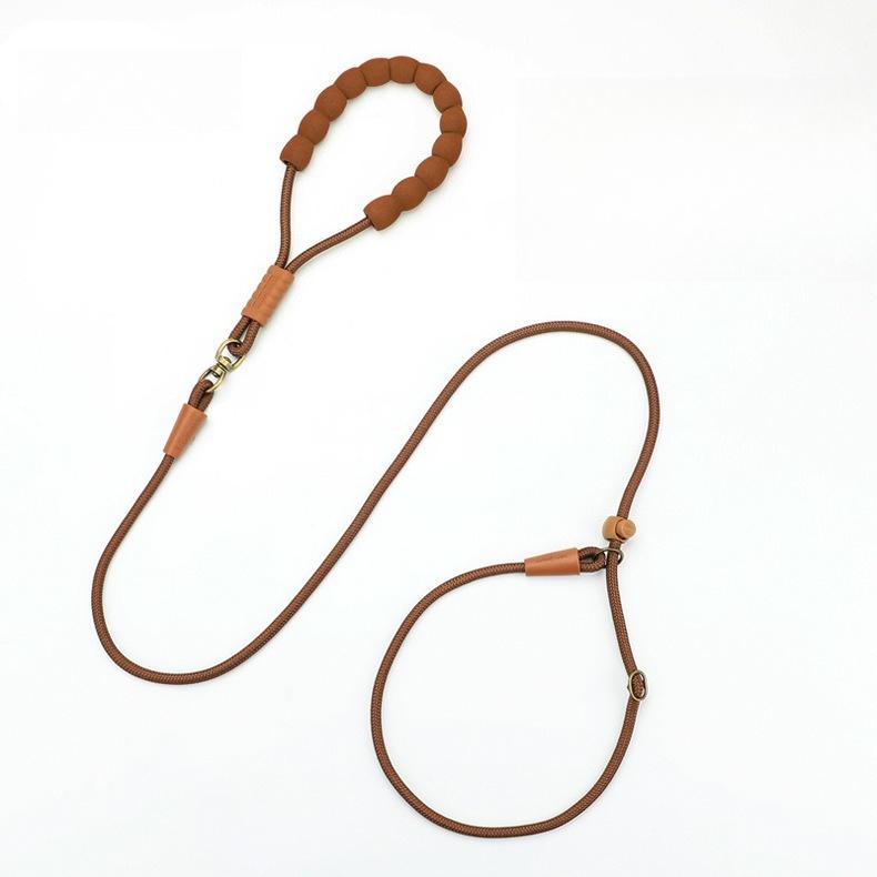 

Pet Leash, Dog Walking Leash for Outdoor Use, Professional Dog Training Chain, Suitable for Large, Medium and Small Dogs S size [total length 1.2m * diameter 8mm] темно-коричневого кольору