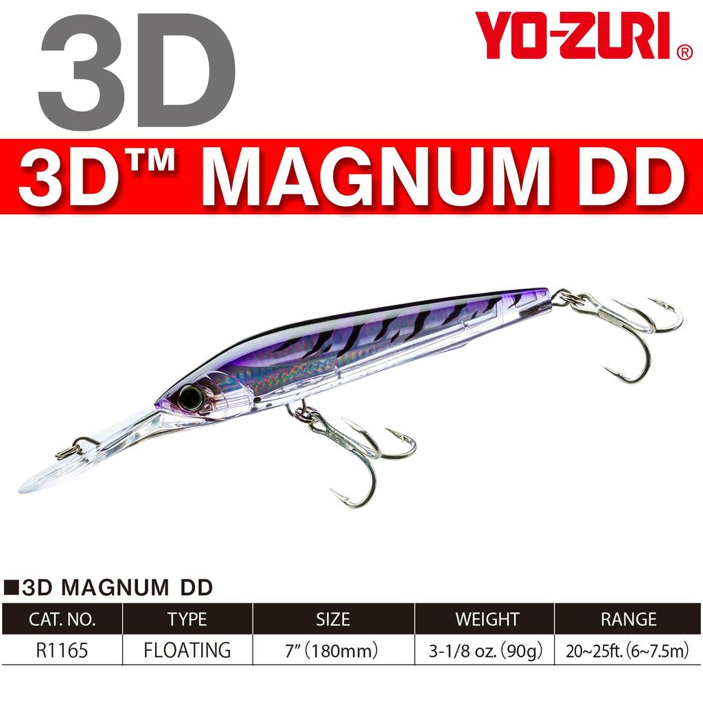 Lure Trolling 3D Magnum DD F 180mm CPBN 90g YO-ZURI Weight R1165-CPBN-Bonita