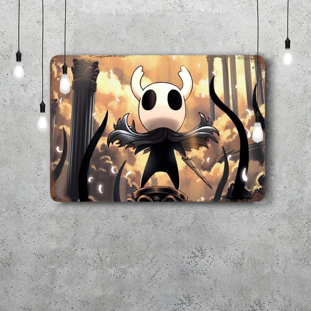Hollow Knight Decor Poster Vintage Tin Sign Metal Sign Decorative Plaque for Pub Bar Man Cave Club Wall Decoration