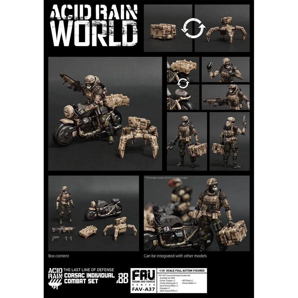 HiPlay TOY ALLIANCE 1/18 Scale ACID RAIN FAV-A37 Sako Individual Battle Set, Movable Figure, Painted and Finished
