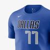 Nike Dallas Mavericks Luka Dončić No. 77 Breathable Casual Round Neck Short Sleeve T-Shirt Men Tops Blue CV8515-482