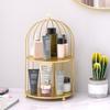 Käfigform Make-up-Organizer, große Kapazität, hohl, dekorativ, elegant, glänzend, Kosmetikhalter, Haushaltsbedarf