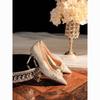 New Style Crystal Wedding Shoes for The Bride-to-be, Featuring High Heels.