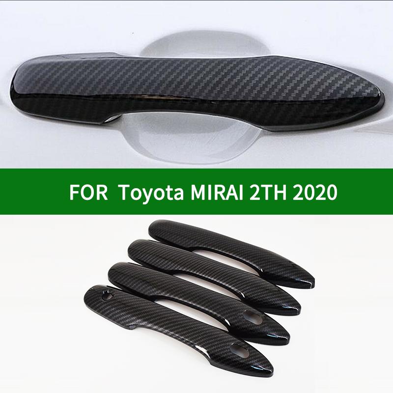 

Accessories Carbon Fiber Patterns Side Smart Door Handle Covers Trims For ALL-NEW toyota