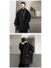 Men's Trendy Mid-Length Wool Coat - Loose Fit, High-End Single-Breasted for Autumn & Winter