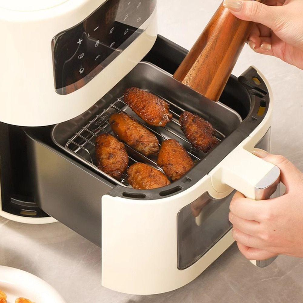 Kulatý čtvercový Cooking Rack 304 Nerezová ocel Zesílený stojan do horkovzdušné fritézy s mřížkou na nožičkách Gril Domácí kuchyně Trouba Parní hrnec Vařič