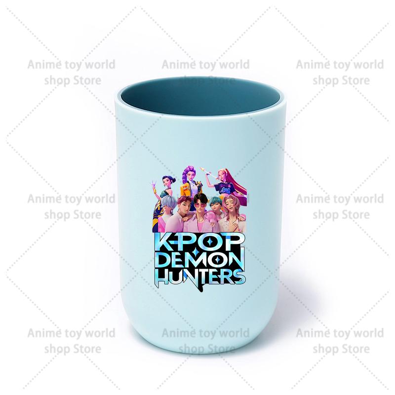 KPop Demon Hunters Hot Movies Water Cup Toothbrush Cup Cartoon Anime Mouthwash Cup Children's Water Cups Boy Girl Birthday Gifts