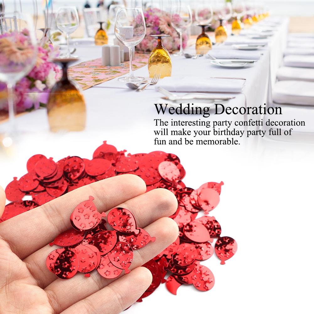 60g Bag Birthday Wedding Party Balloon Colorful Sequin Confetti Decor Party Ornament SuppliesRed Balloon