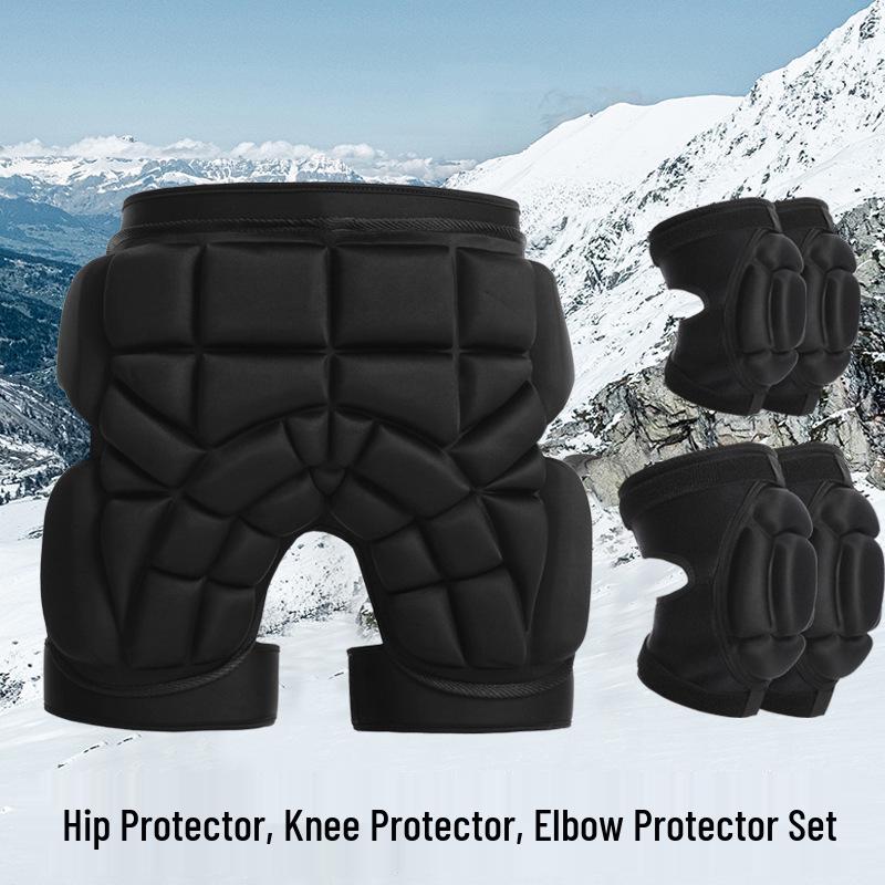 Ski & Ice Skating Protective Gear: Thickened Anti-Fall Hip, Knee & Elbow Pads for Children & Adults - Waterproof Winter Outerwear