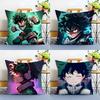 My Hero A-Academia Izuku M-Midoriya Pillow Case Anti-dustmite Pillowcase Invisible Zipper Silky Short Plush Sofa Cushion Cover