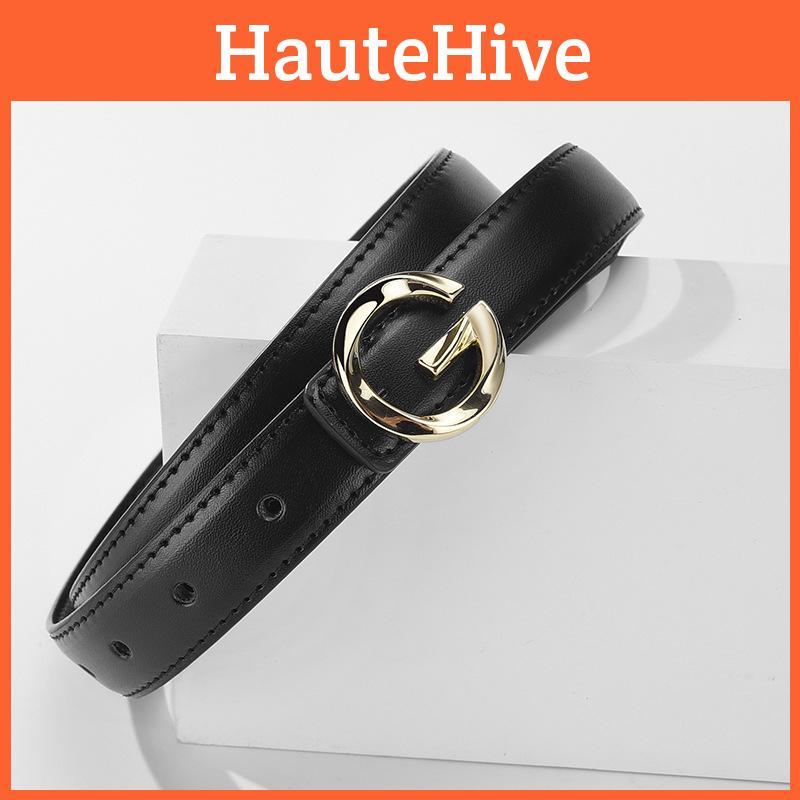 Elegant Pu Leather Alphabet Belt With Metal Buckle For Womens Dress Attire