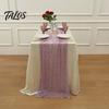 Everyday Use Tablecloth Cheesecloth Table Runner, Boho Rustic Farmhouse Gauze Long Sheer Themed Party Runner Fabric for Wedding Tea Baby Shower