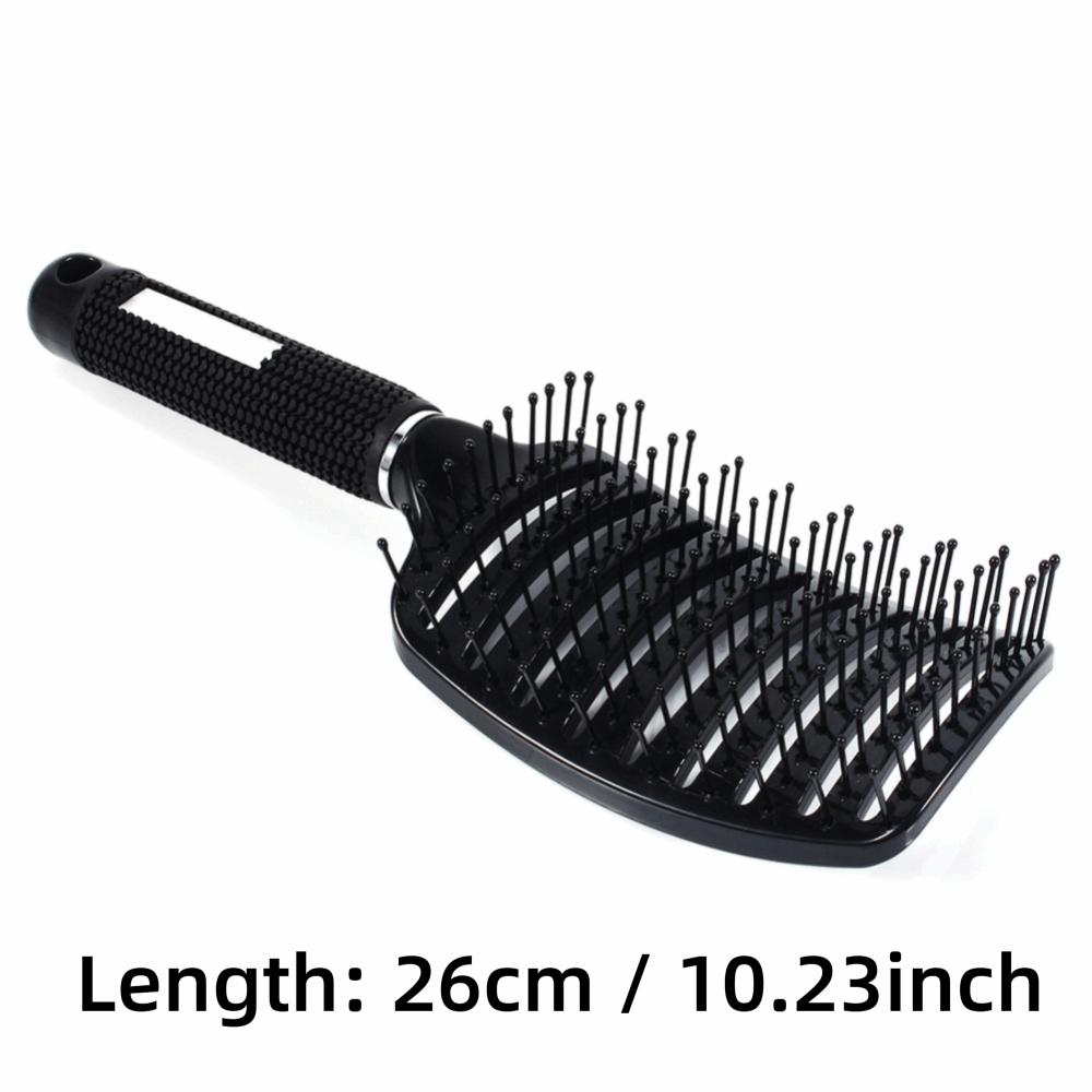 Anti Static Hair Comb Brush Professional Barber Salon Tool Curved Vent Hair Comb Barber Salon чёрный