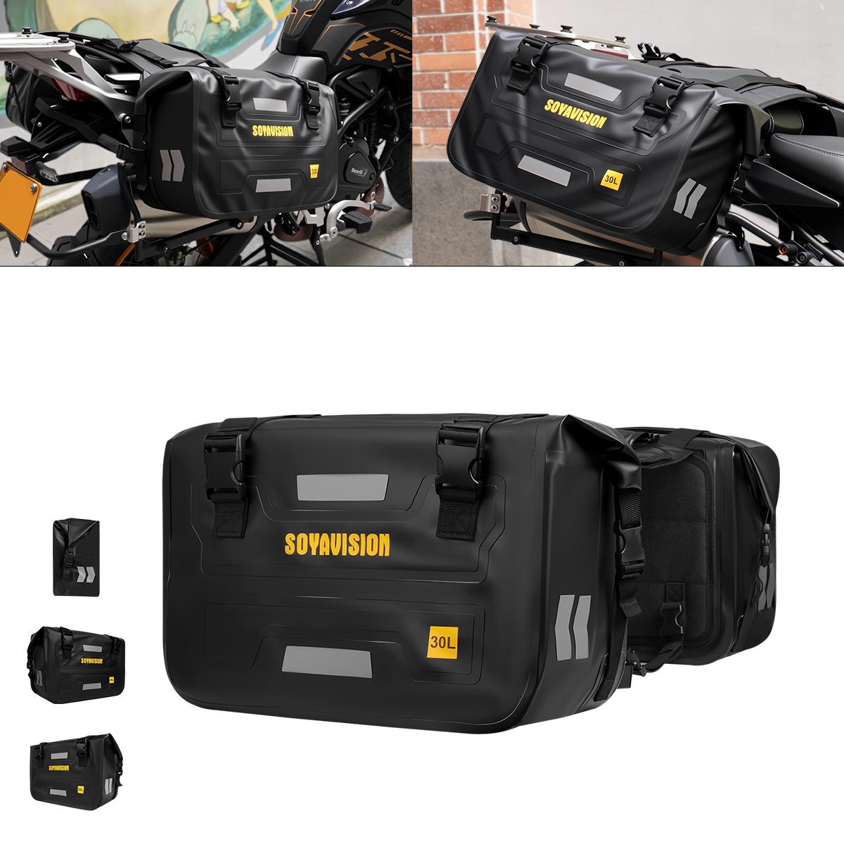 

Motorcycle Saddlebags 30L*2 Waterproof Adventure Sport Bike Outdoor Dry Travel Luggage Bag Side Saddle Bags Panniers Universal