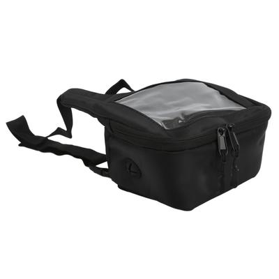 Bike Handlebar Bag Front Phone Storage Backpack Nylon Waterproof with Transparent Touch Screen Pouch for Motorcycle