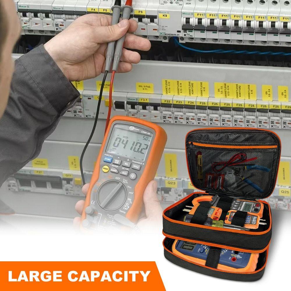 Two Layer Design Tool Storage Bag Portable Mechanic Tool Bag Multimeter Case  Circuit Testing
