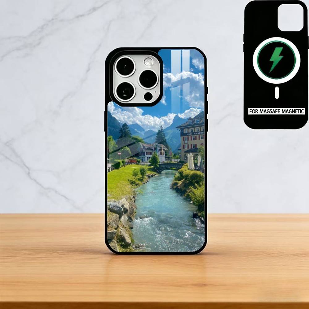 

Великолепные Швейцарские Пейзажи Чехол для Телефона Для iPhone17,16,15,14,13,12,11 Plus,Pro Магнитный Для Magsafe Беспроводной Зарядки iPhone12