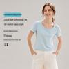 Inman Women's Casual Pure Color Short Sleeve T-Shirt
