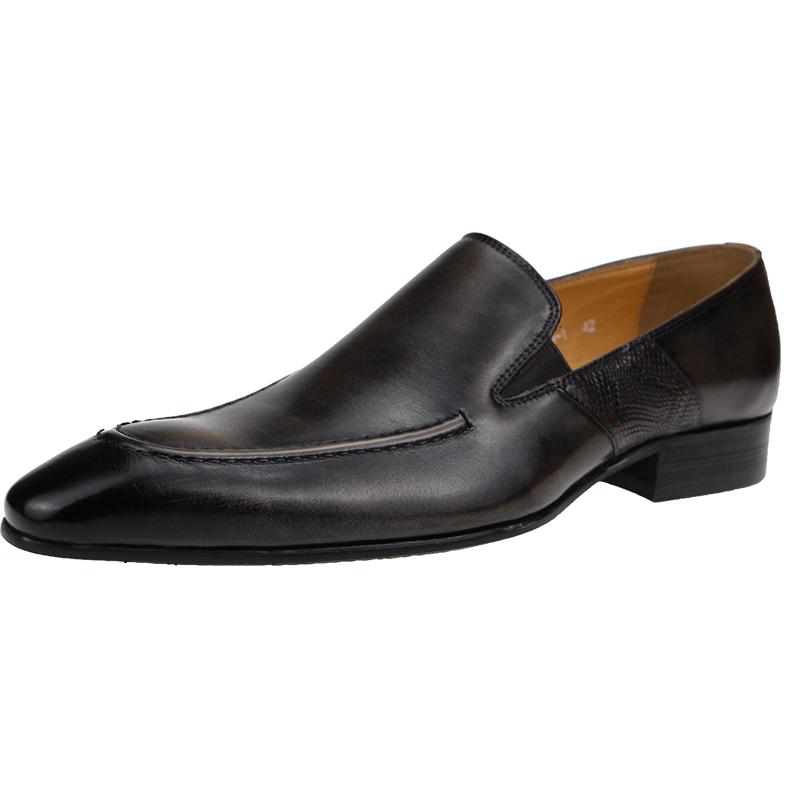 

Модная обувь из натуральной коровьей кожи ручной работы для мужчин, формальная обувь Sapato Social для свадебного платья, лоферы с острым носком, стильная обувь 39 коричневый