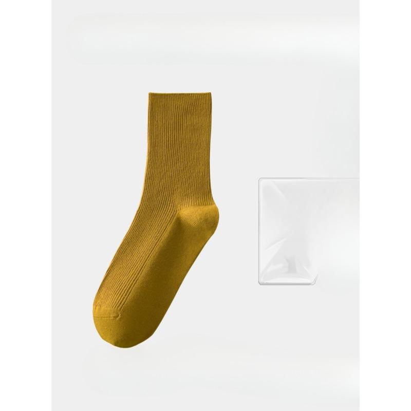 Female Spring and Autumn Color Boneless Deodorizing Sweat Absorbing Pile Socks