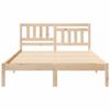 Bed Frame with Headboard Brown 120 x 190 cm Solid Pine Wood