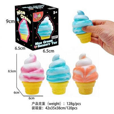 Tazza da Gelato a Lenta Risalita Giocattolo Squishies per Compleanno Bambini, Carino Sollievo dallo Stress Simulazione Adorabile Squishys Squishi Giocattoli da Spremere, 3 pz