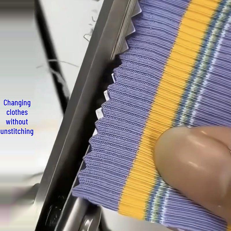 Neue Edelstahl-Spitzen-Overlockschere – Nähfreie Schneiderschere mit Dreieckwellenkante zum Stoffschneiden.