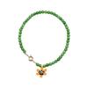 Elegant Flower Necklace Handcraft From Sturdy Stone Glass With Adjustable Length for Fashionable Women Outfits