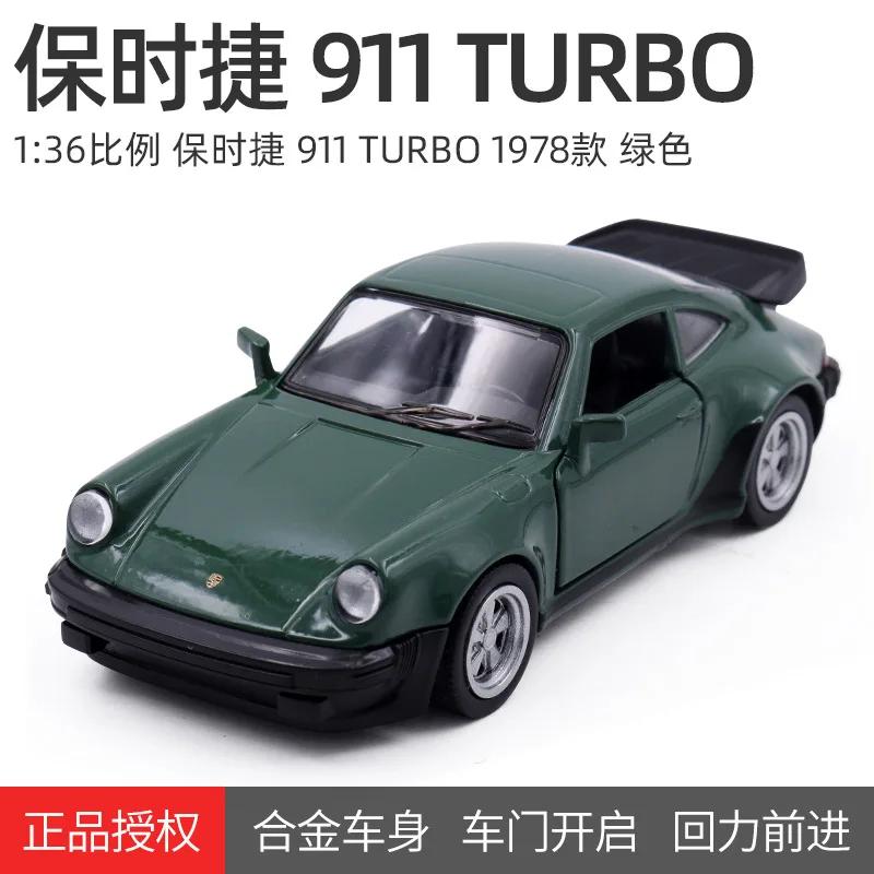 New 1:36 1978  Porsche 911 Turbo  alloy car model with silent light  Diecast Metal Alloy Model Car Toys For  Gift Collection