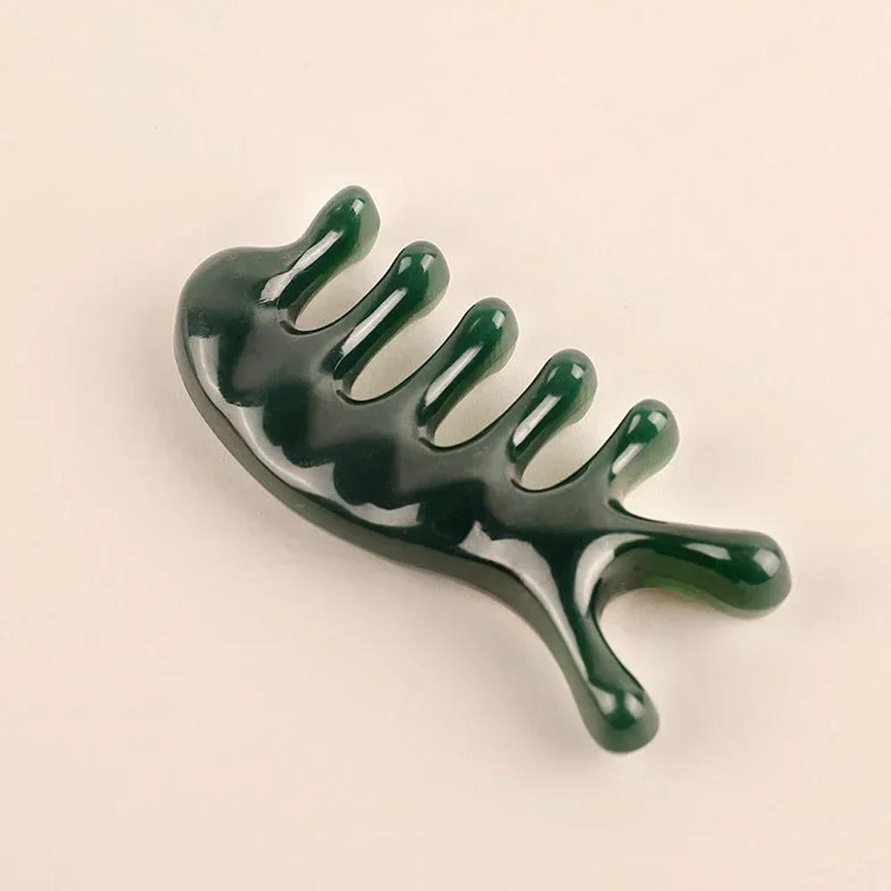 

Five Teeth Meridian Massage Comb Resin Big Teeth Head Acupoint Therapy Artifact Claws Decompression Portable Scalp Comb