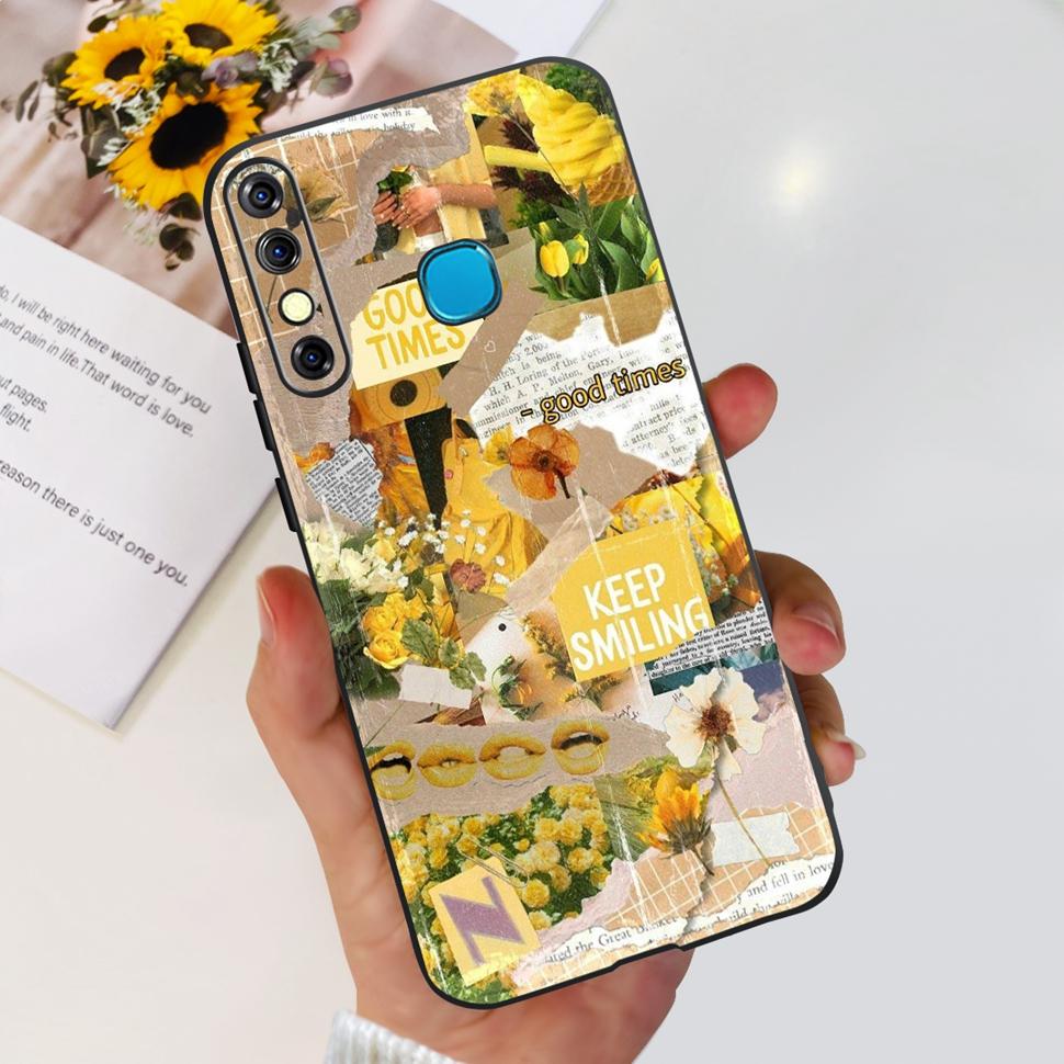 For Infinix Hot 8 2019 Case Cute Panda Butterfly Soft TPU Phone Case For Infinix Hot 8 Hot8 Back Cover X650C X650B Coque Bumper