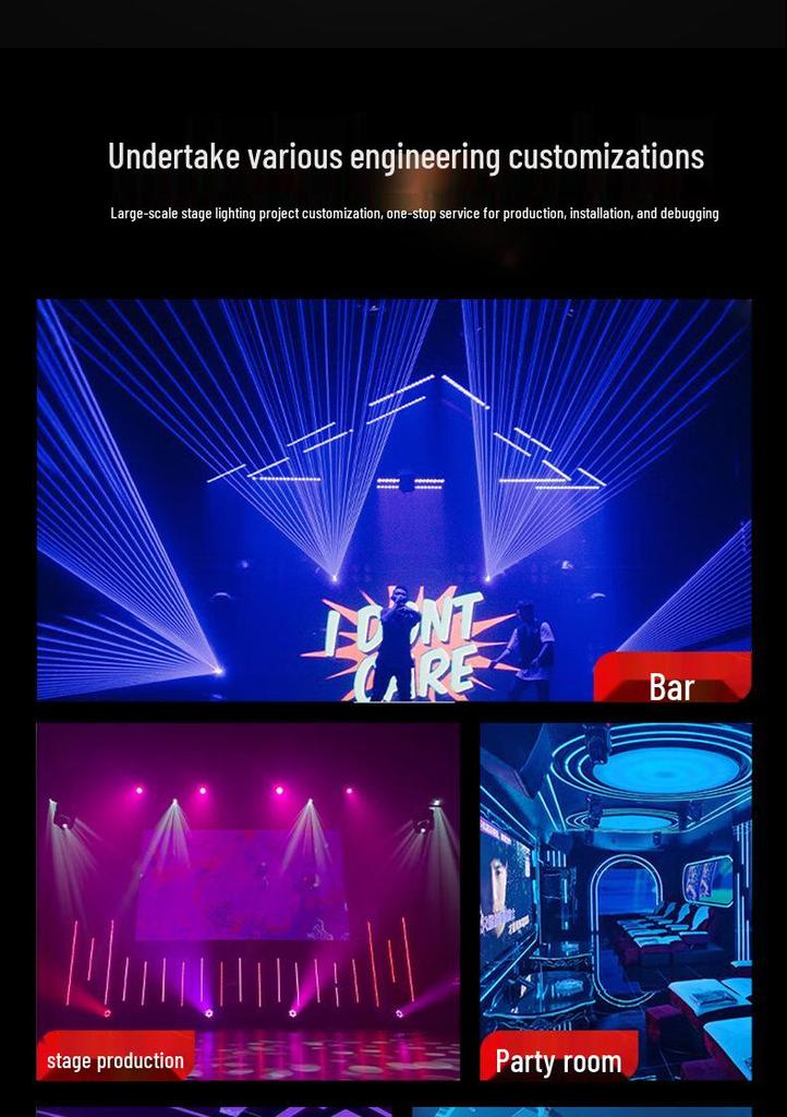 Bee Eye Six-Armed Rotating Laser Stage Light for Indoor Ambiance