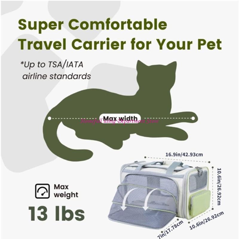 Pet Cats Carriers Bag Big Capacity Backpack Breathable Spacious Carrying Bag