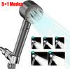 5 Modes Shower Head High Pressure Filter Showerhead Portable Rainfall Faucet Tap Bathroom Bath Home Bathroom Accessories