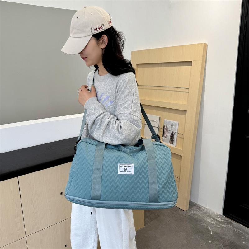 Dry and wet separation simple fashion handbag large capacity casual wear-resistant sports fitness bag outing expansion travel bag
