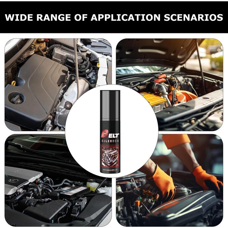 100ml Auto Engine Belt Silencer Spray Car Belt Dressing Protective Lubrication Noise Reduction Maintenance Agent Spray