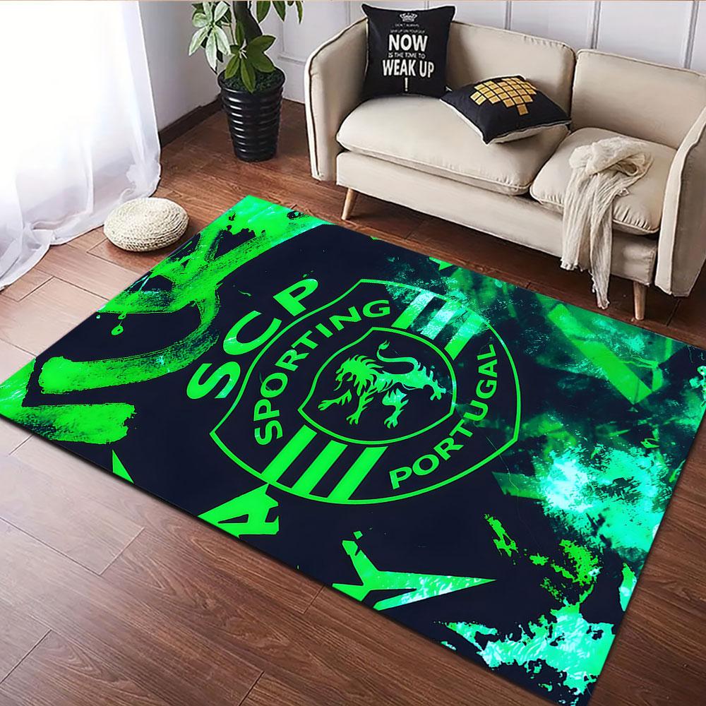 Sporting Portugal Logo Design Patterned carpet, suitable as a non slip play mat for the living room and bedroom sofa
