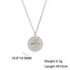 Cazador North Star Pendant Necklace for Women Gold Color Coin Stainless Steel Choker Chain Necklace Jewelry Mother Day Gift New
