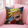TTrigun Anime Cushion Cover Natural Linen Pillow Case DoubleSided Print Decorative Sofa Pillowcase Home Decor Gift