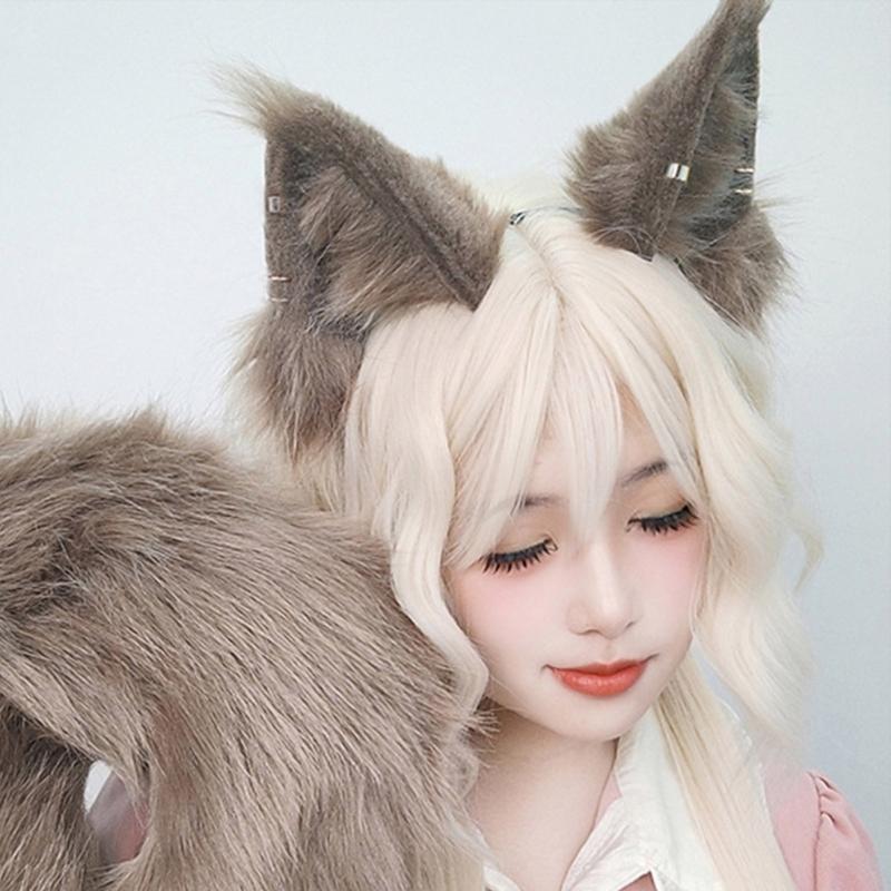 Tier-Ohr-Haarband Dehnbar Elastisch Plüsch Kopfschmuck Für Rollenspiele Täglichen Gebrauch Erwachsene Jugendliche Maskenbälle Kopfbedeckung