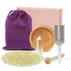 MimoriHive Crystal Purification 4096Hz Crystal Tuner Tuning Fork with Natural Stones Rose Wooden Flower of Life Feng Good Meditation Deluxe Set