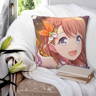 Anime Minori Hanasato Square Pillowcase Cushion Cover Pillow Case Throw Pillow Cover for Home Bedroom Car