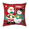 Classic Simple Christmas Series Cushion Pillow Cover Fashion Santa Claus Christmas Tree Pattern Pillowcase Home Sofa Decoration