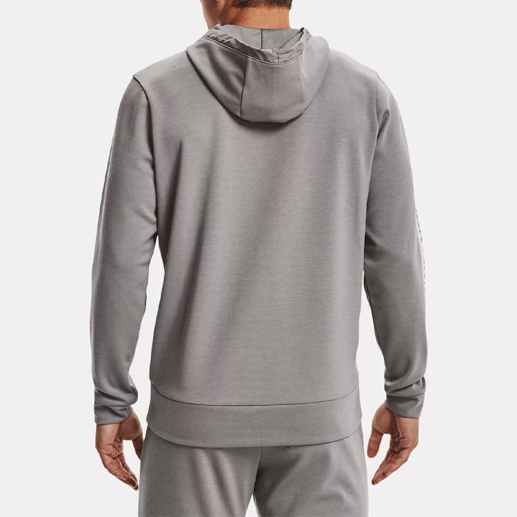Under Armour Summit Series Training Knit Pullover Hoodie Men Tops Dark-Wolf-Grey 1366221-066