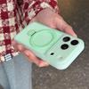 Compatible with iPhone 16 Pro Max-17 Liquid Silicone Magnetic Bracket Phone Case