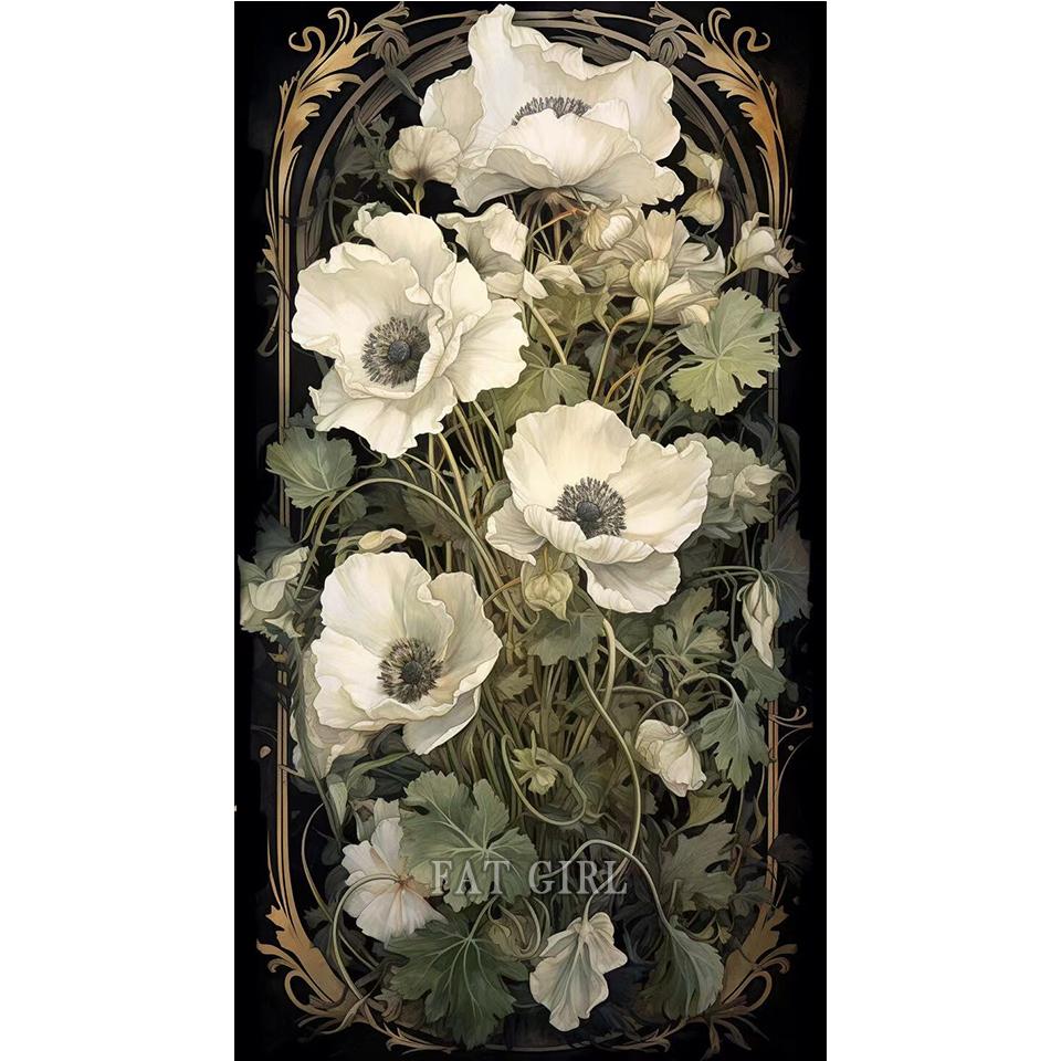 Retro Poppy Flower Diy Diamond Paintings New Collection 2023 Peony Cross Stitch Kit Full Drill Mosaic Large Size Home Decoration